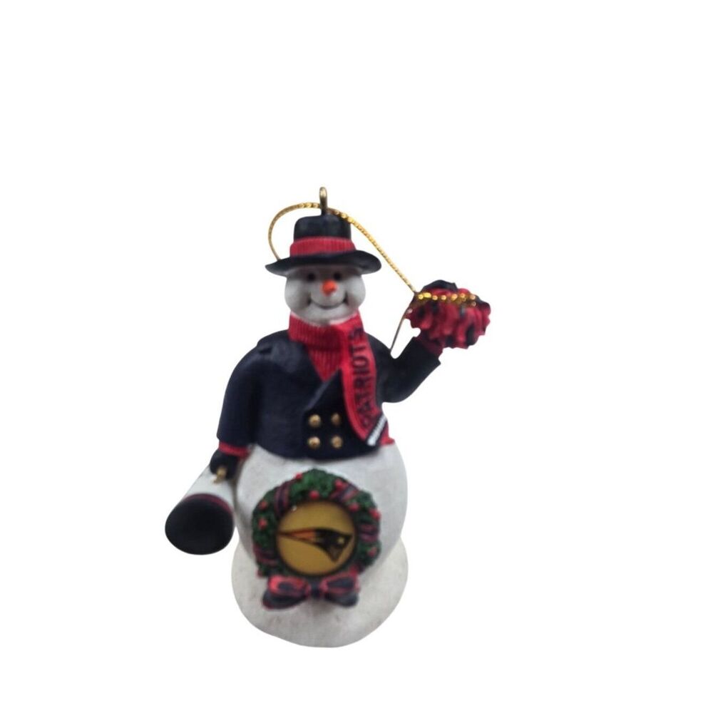Vintage New England Patriots Snowman Ornament Limited Edition The Memory Company